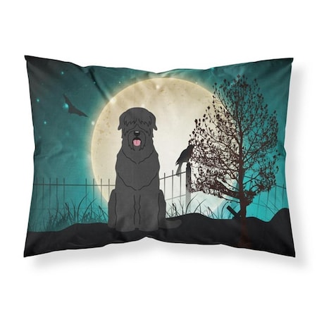 Micasa Halloween Scary Black Russian Terrier Fabric Standard Pillowcase, 20.5 x 0.25 x 30 in. MI727504